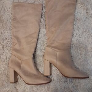 Express Tan Heeled Boots